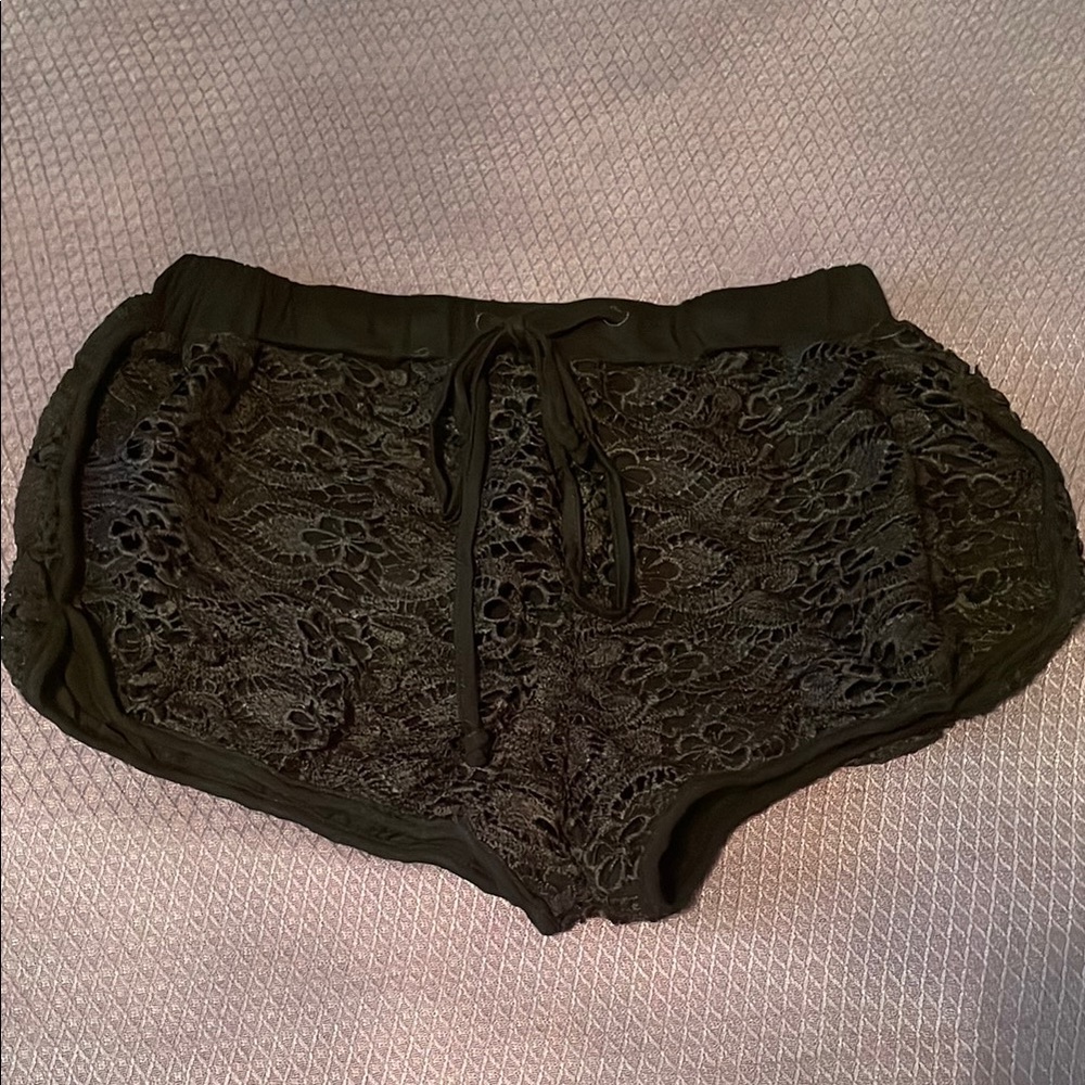 POL Black Lace Shorts